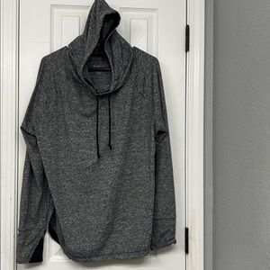 Serene Tangerine Grey Activewear Hoodie | Lightweight Pullover
